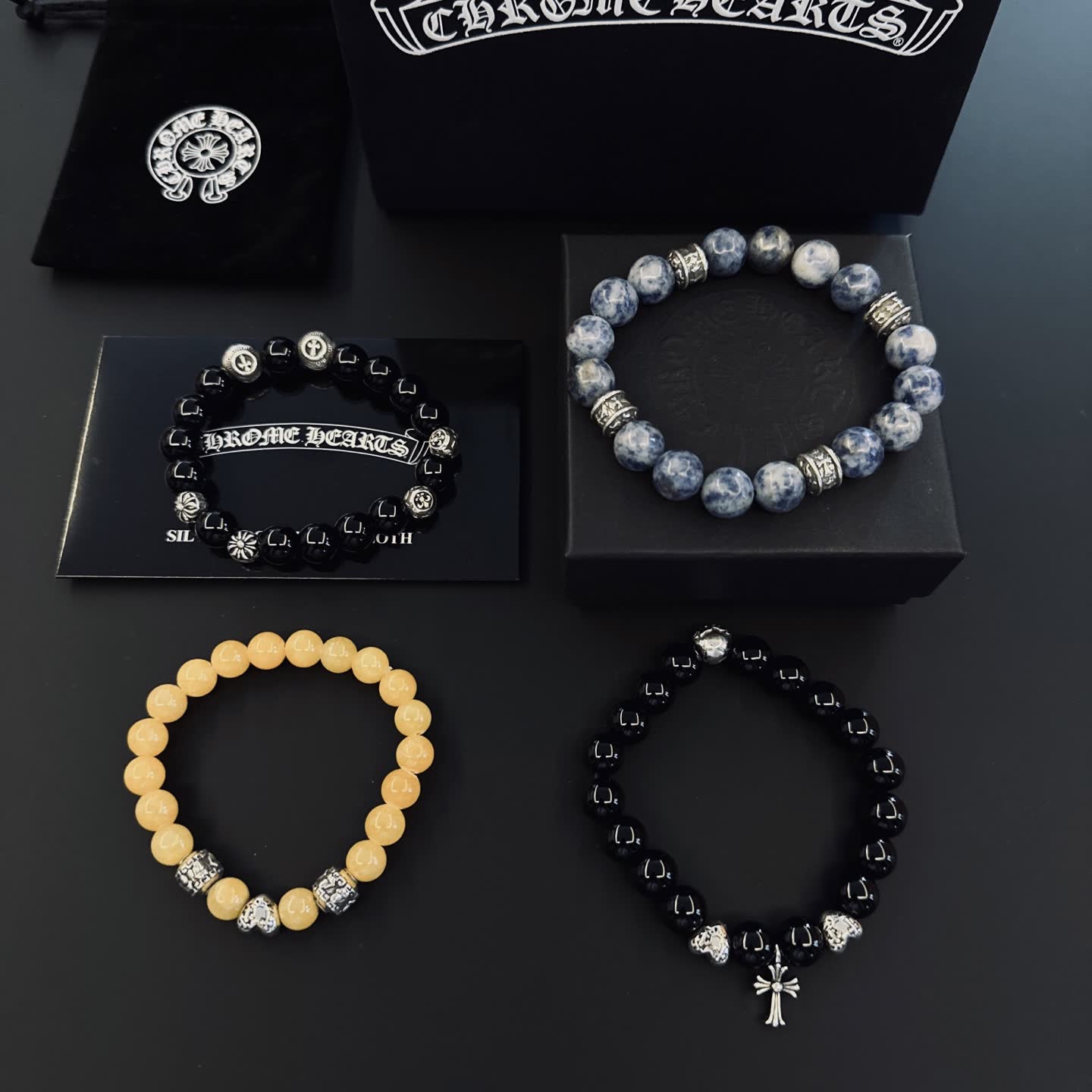 Chrome Hearts Beaded Bracelets Set Chrome Hearts Beaded Bracelets Set